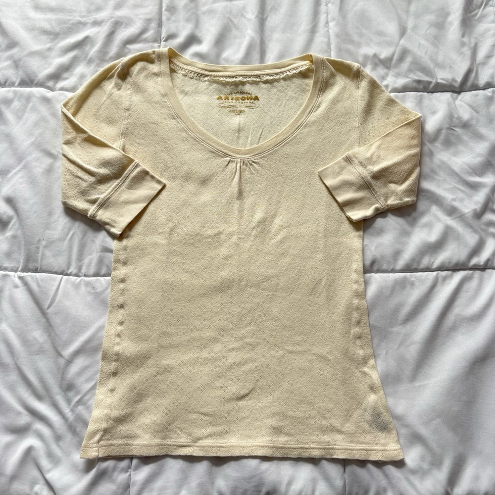 Vintage 90s Top Blouse Womens Large Cottagecore Peasant Prairie Farmcore Yellow